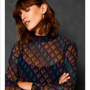 Ted Baker Allyy Heart Print Dress Size 2